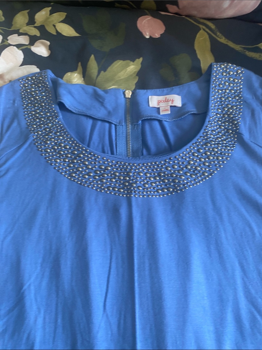 Pixley Bright Blue Scoop Neck Tank - Picture 3 of 6